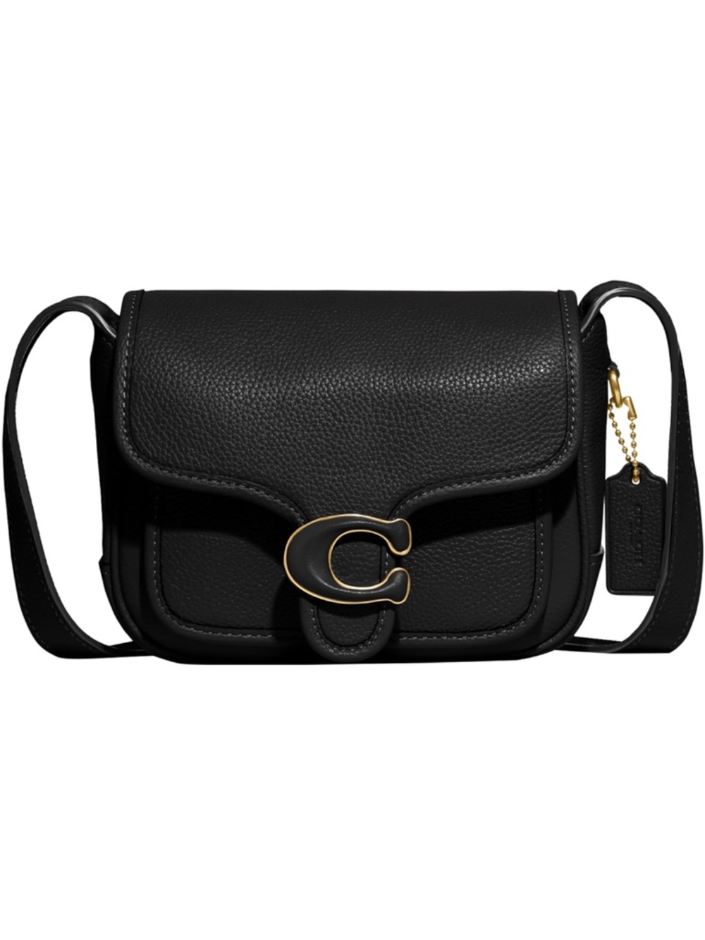 Coach Black Pebbled Tabby 19 Messenger Crossbody